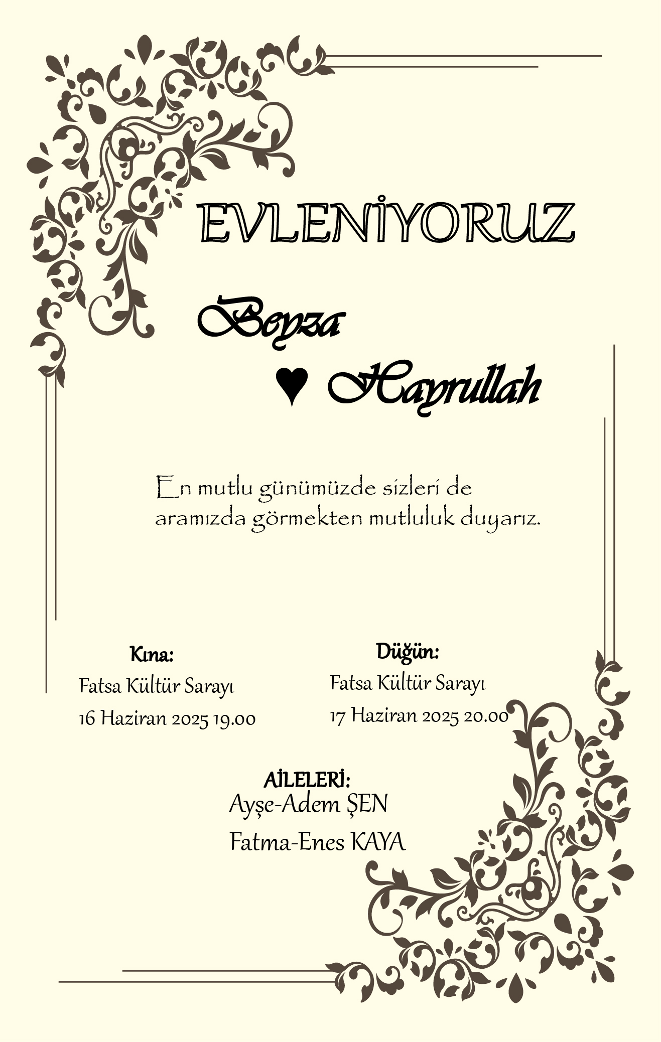 Hızlı Davetiye 5011